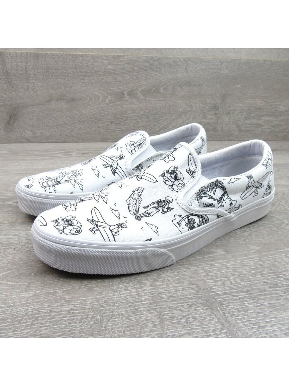 Vans Classic Slip On Low Tide True White Shoes Men's Size 9.5 NEW - Picture 4 of 14